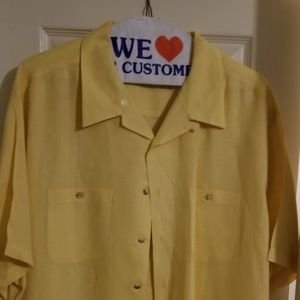 Yellow linen shirt